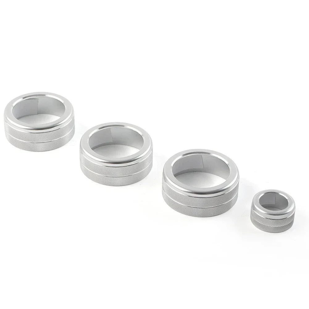 4 x AC Climate Control Knob Ring Covers for Honda Civic (2022 - Present) Silver