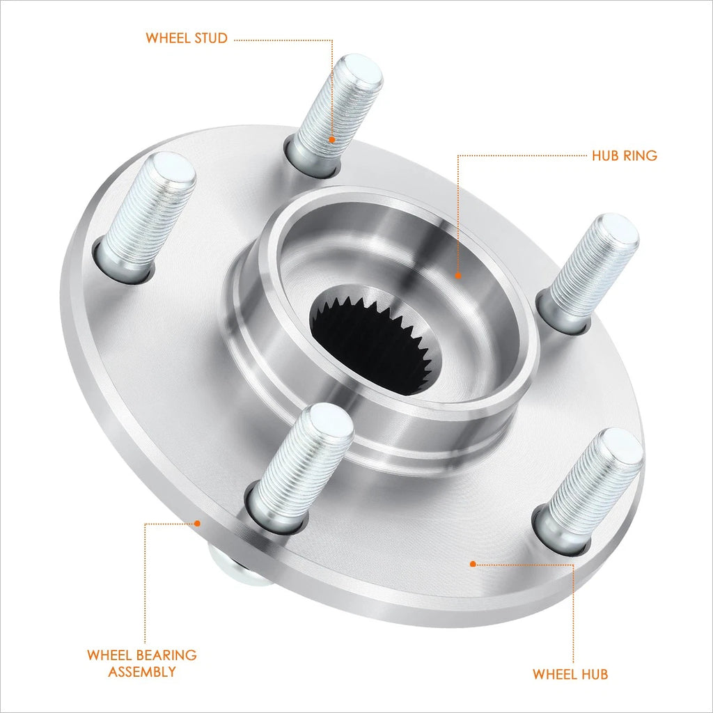 Set of 2 Wheel Hubs for Nissan Altima 2.5L (2002–2006) 5 Studs