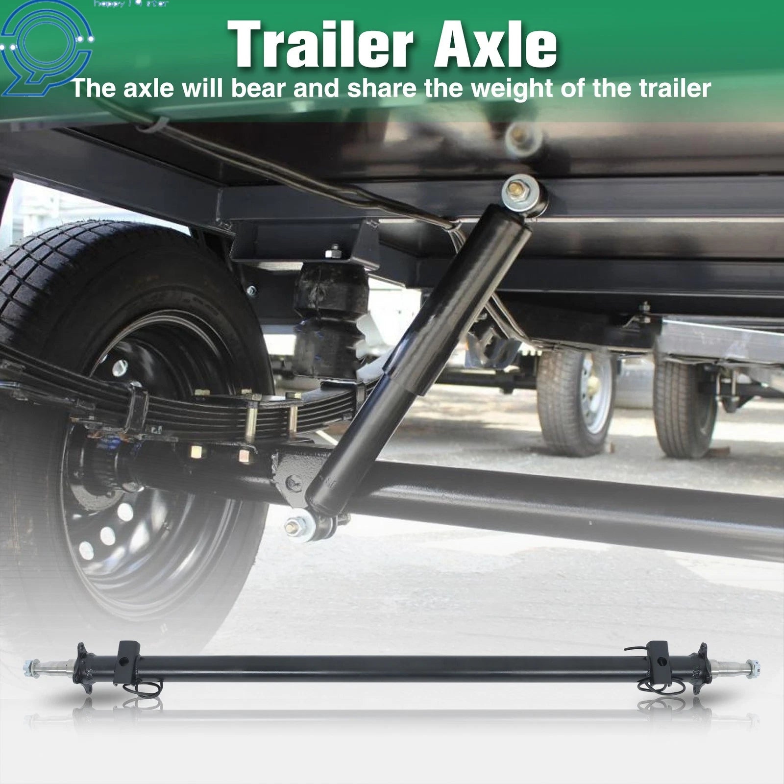 Heavy Duty 3500lb Idler Trailer Axle for Trailers (Various Models)