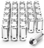 Chrome Closed End Bulge Acorn Lug Nuts for Chevy Silverado (2014–2024)