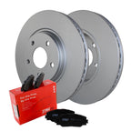 Front Brake Kit with 296mm Disc Rotors & TRW Pro Ceramic Pads for Cobalt Malibu G6 Aura (2005–2010)