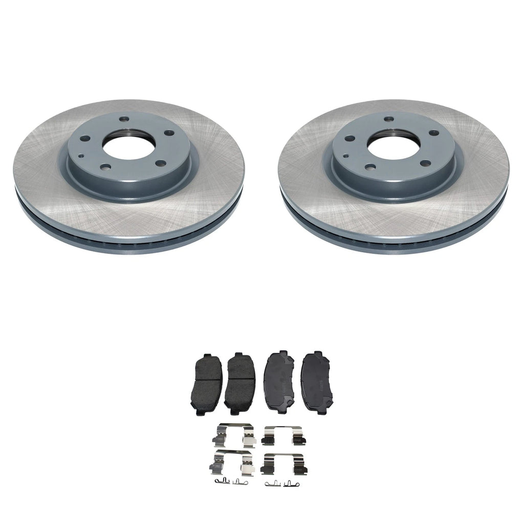 Front Rotors & Akebono ProACT Ceramic Brake Pads Kit for Mazda CX-5 (2013–2015)