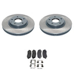 Front Rotors & Akebono ProACT Ceramic Brake Pads Kit for Mazda CX-5 (2013–2015)