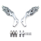 Chrome Flame Burning Fury Running Mirror for Honda Kawasaki Suzuki (All Years)