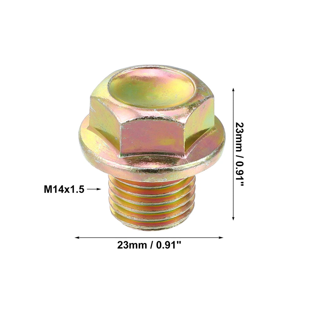 M14x1.5 Engine Oil Drain Plug Screw w/ Seal Ring for Honda Civic 