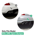 Rear Bumper Diffuser for Mercedes Benz W204 C-Class (2008–2011) Carbon Fiber