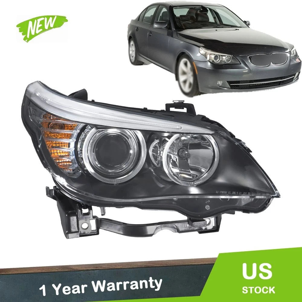 Passenger Headlight Assembly for BMW 528i (2008–2010) Right Side Halogen