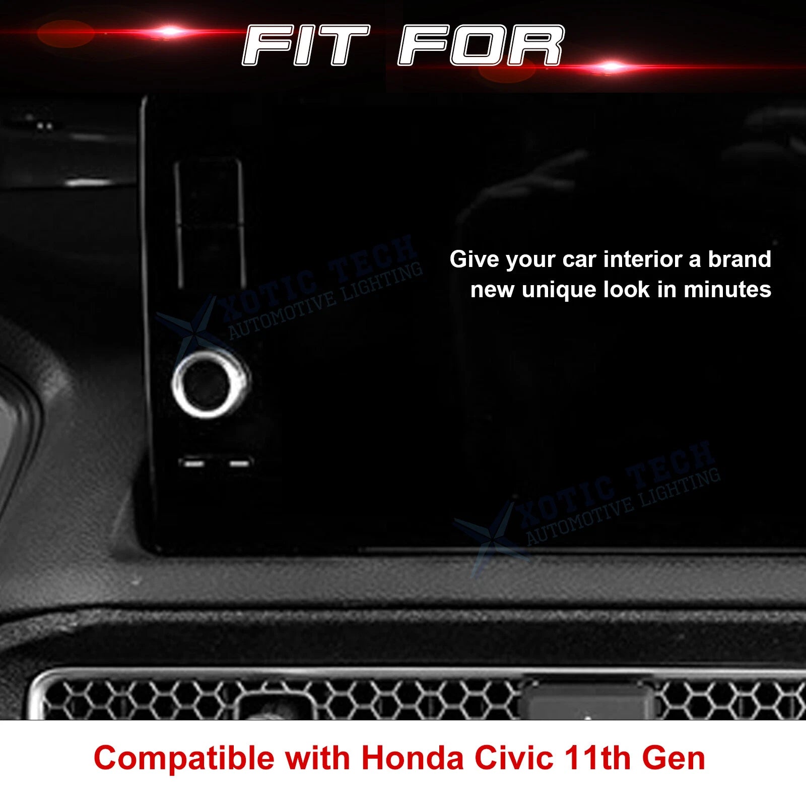 Audio Volume Control Knob Cover Ring Decal for Honda Civic, CR-V (2023-2026)