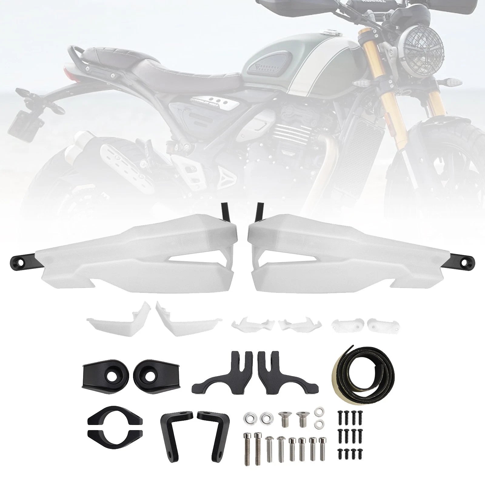 Handguard Protector for SCRAMBLER 400 X (2024–2025) White