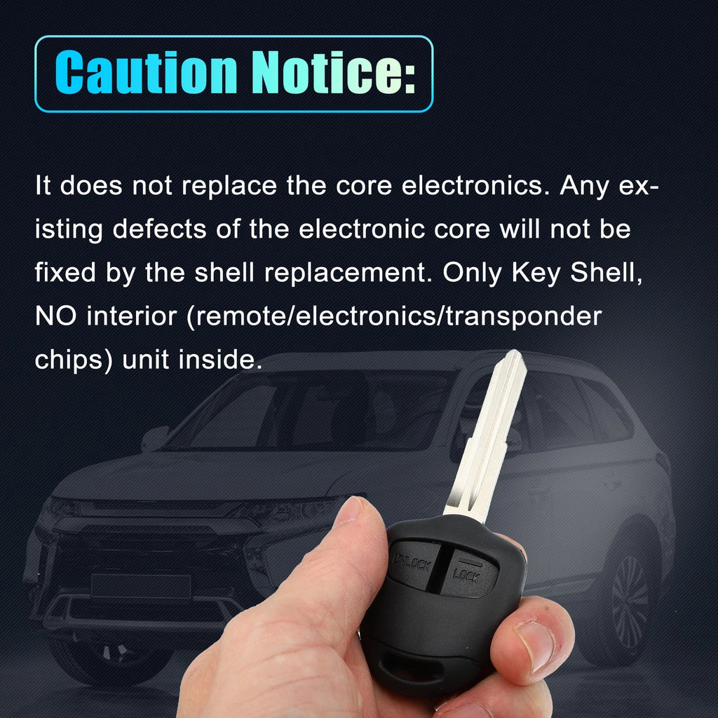 2 Button Keyless Entry Remote Key Shell Cover for Mitsubishi (No Chip)