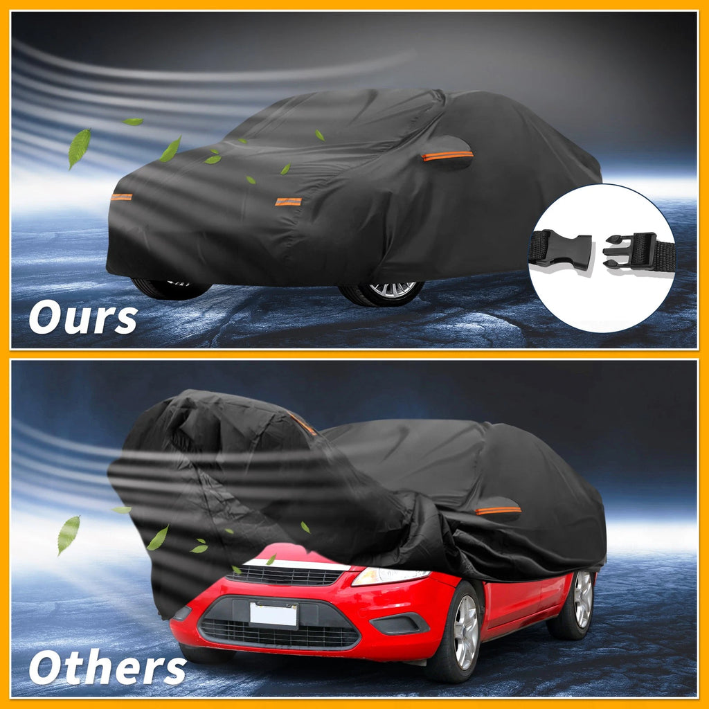 Car Cover Waterproof for Ford Focus Sedan (Black, Aluminum Film)