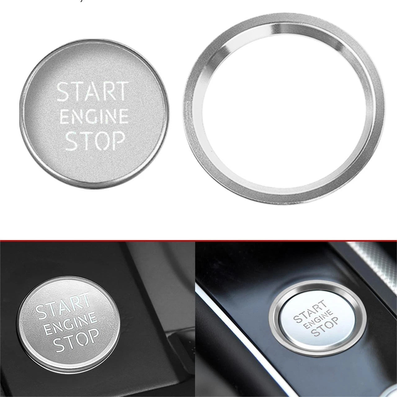 Ignition Push Button Cover Sticker for Audi A4 A5 A6 Q5 (2017–2024)