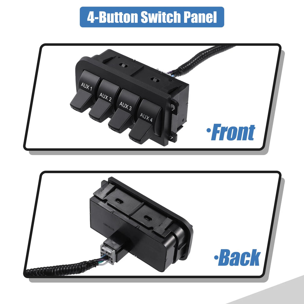Set of 4 Auxiliary Dash Upfitter Switches for Ford F-250 F-350 Super Duty (2005–2007)