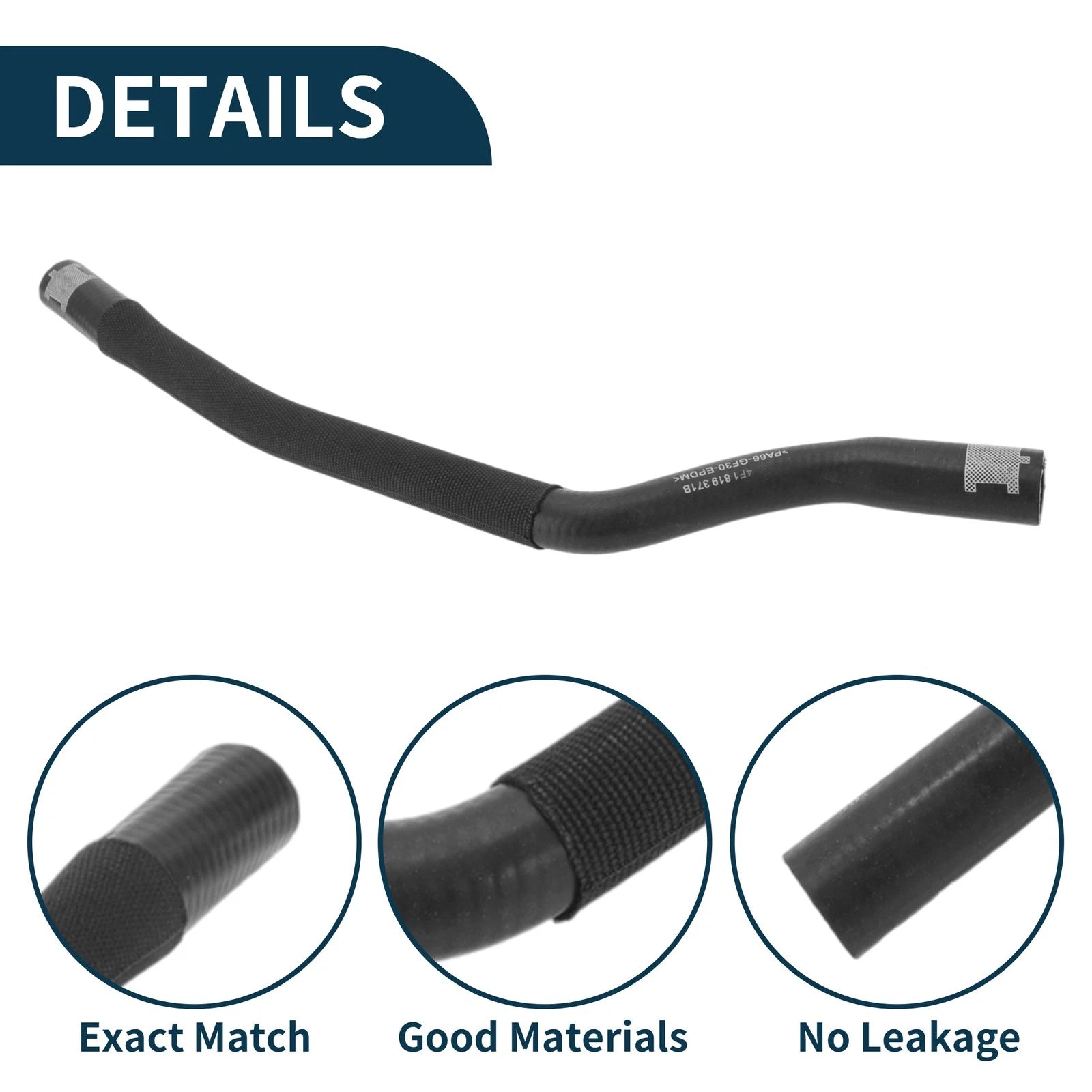 Radiator Hose Heating Water Pipe for Audi A6L (2005–2010) 4F1819371B Rubber