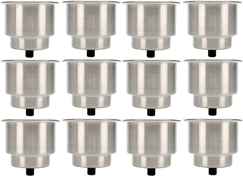 12 Pack Stainless Steel Cup Drink Holder for Boat Marine Camper RV