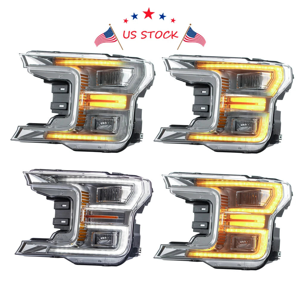 2X LED Blackout Headlights for Ford F-150 (2018-2019)
