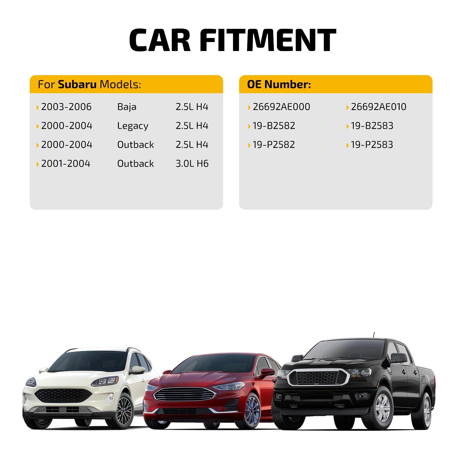 2Pcs Rear Brake Calipers for 2000–2004 Subaru Outback 2.5L (19-B2583/19-B2582)