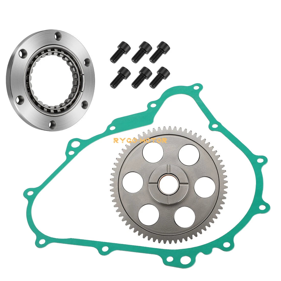 Starter Clutch One Way Gear Bearing Gasket for Yamaha Rhino 450 (2006–2009)