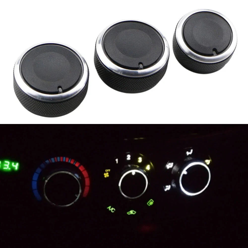 3 Pcs A/C Climate Control Switch Knob for Chevy T250 Aveo Lova (2004-2011)