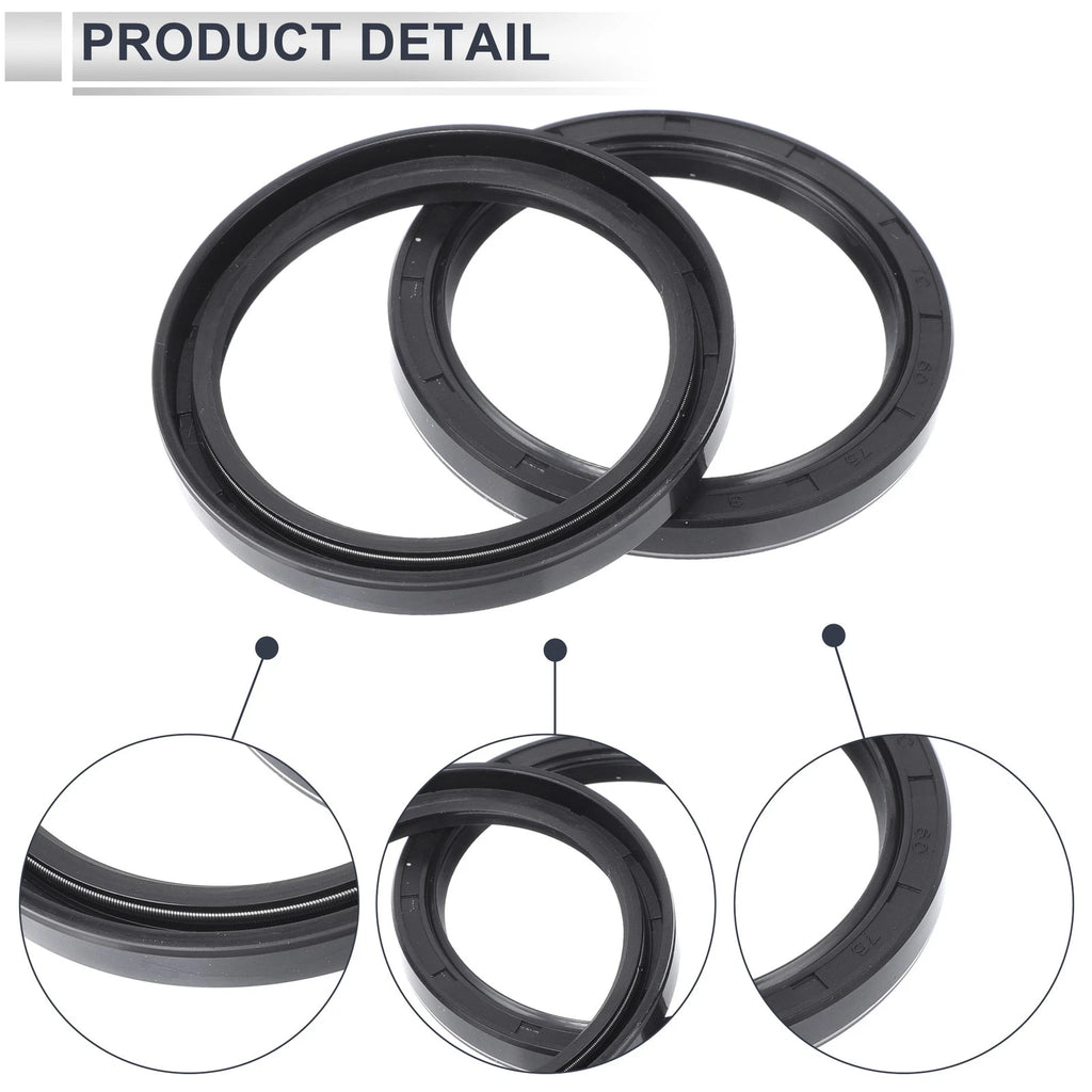 Set of 5 Oil Seal Ring for Rotary Shaft 60x75x8mm NBR Rubber