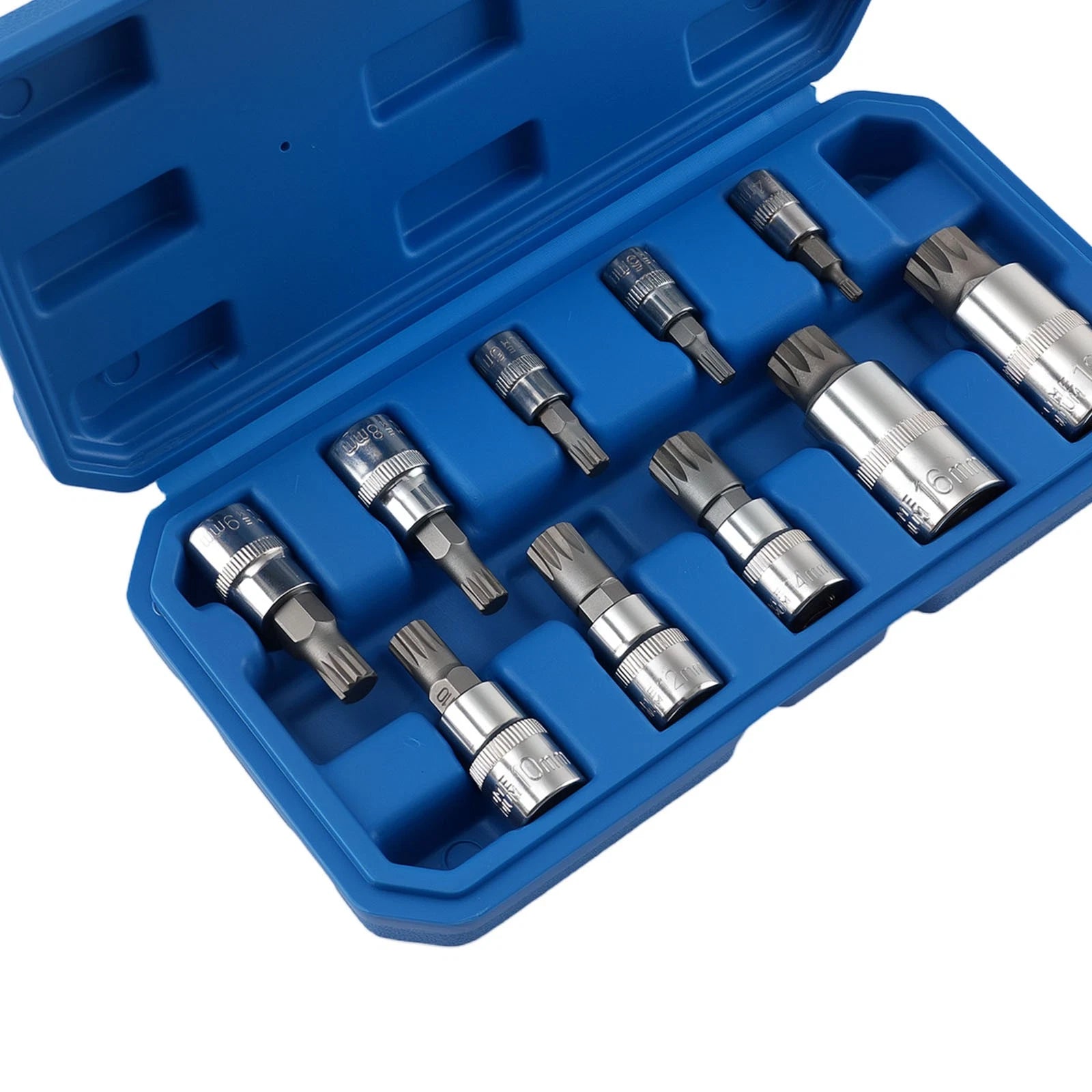 Set of 10 Triple Square Sockets M4-M18 for Automotive