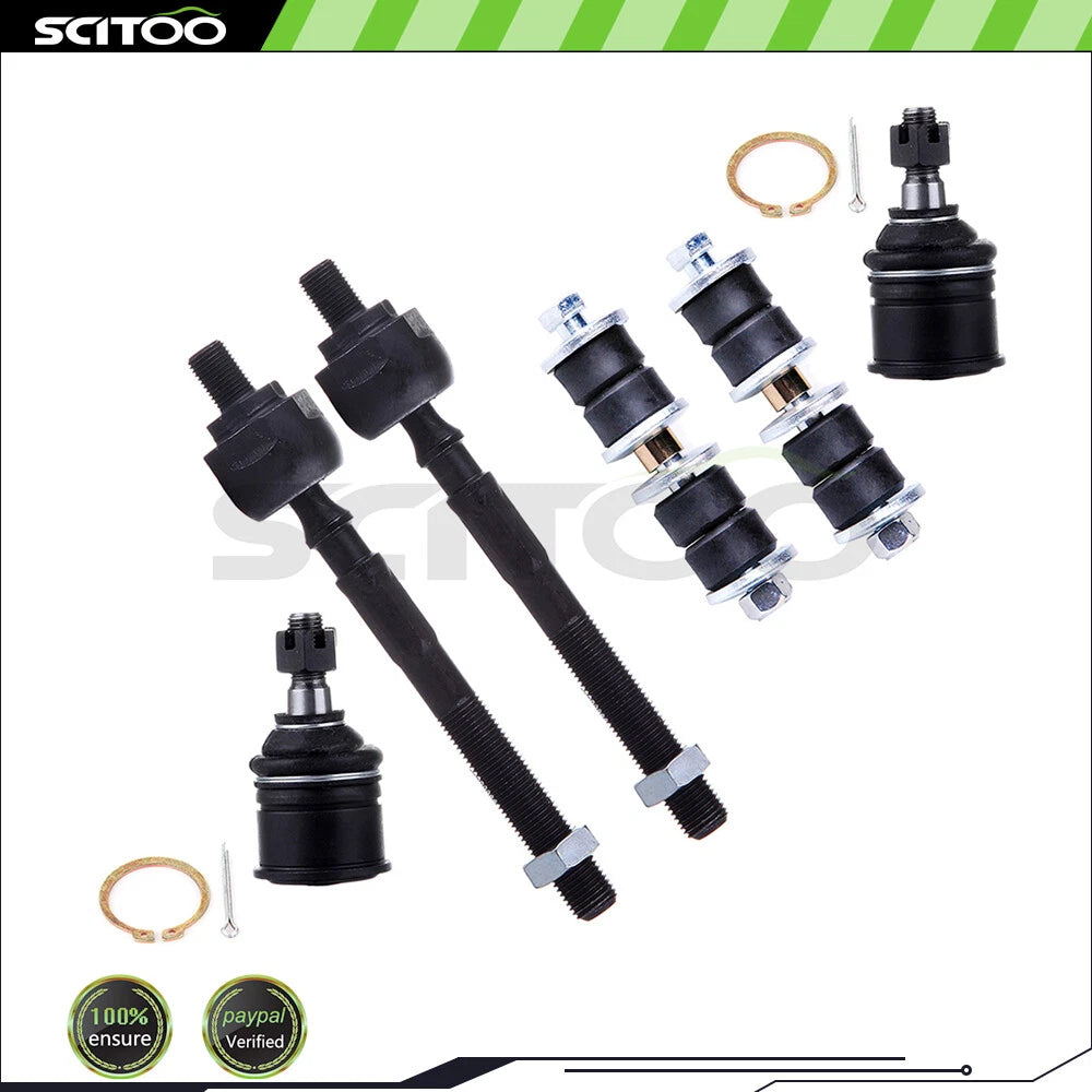 Set of 6 Front Lower Tie Rod End Ball Joint for Honda Civic (1996–2000)