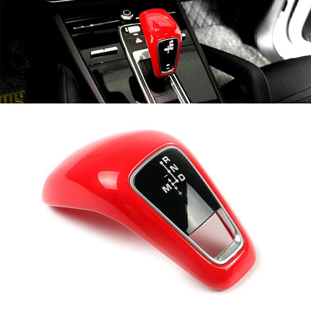 Red ABS Gear Shift Knob Cover Trim for Porsche Cayenne (2018-2021)