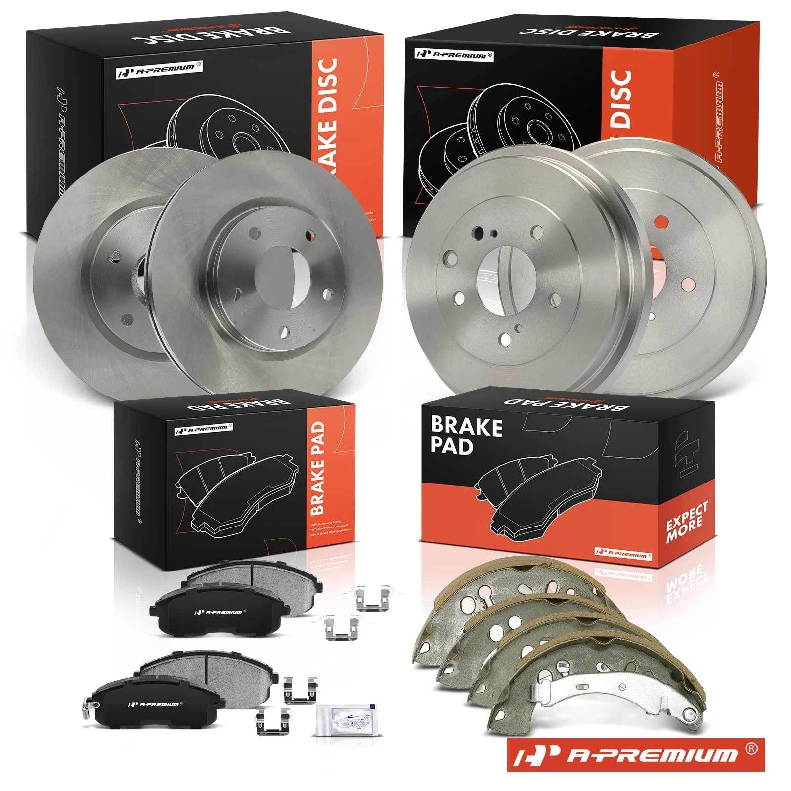 Set of 4 Brake Rotors and Pads for Nissan Sentra (2013–2017)