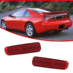 2X Red Lens Rear Bumper Side Marker Lights for Nissan 300ZX Z32 (1990–1996)