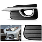 Pair of Bumper Fog Light Cover Grills for Infiniti Q50 (2014–2017)