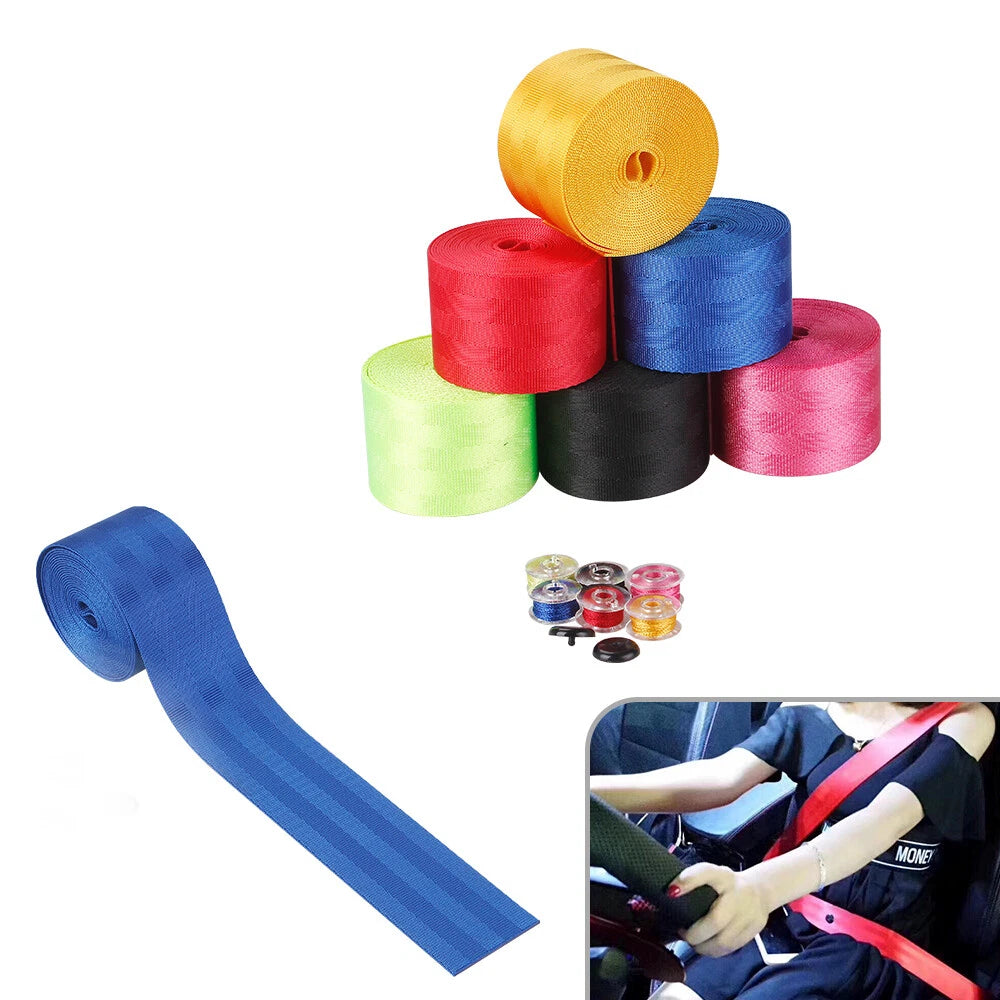 3.5M Seat Belt Webbing for Car (Retractable Nylon Strap)