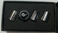 Valve Stem Caps with Ford Mustang Emblem Premium Chrome Tapered for Mustang (2015–2024)