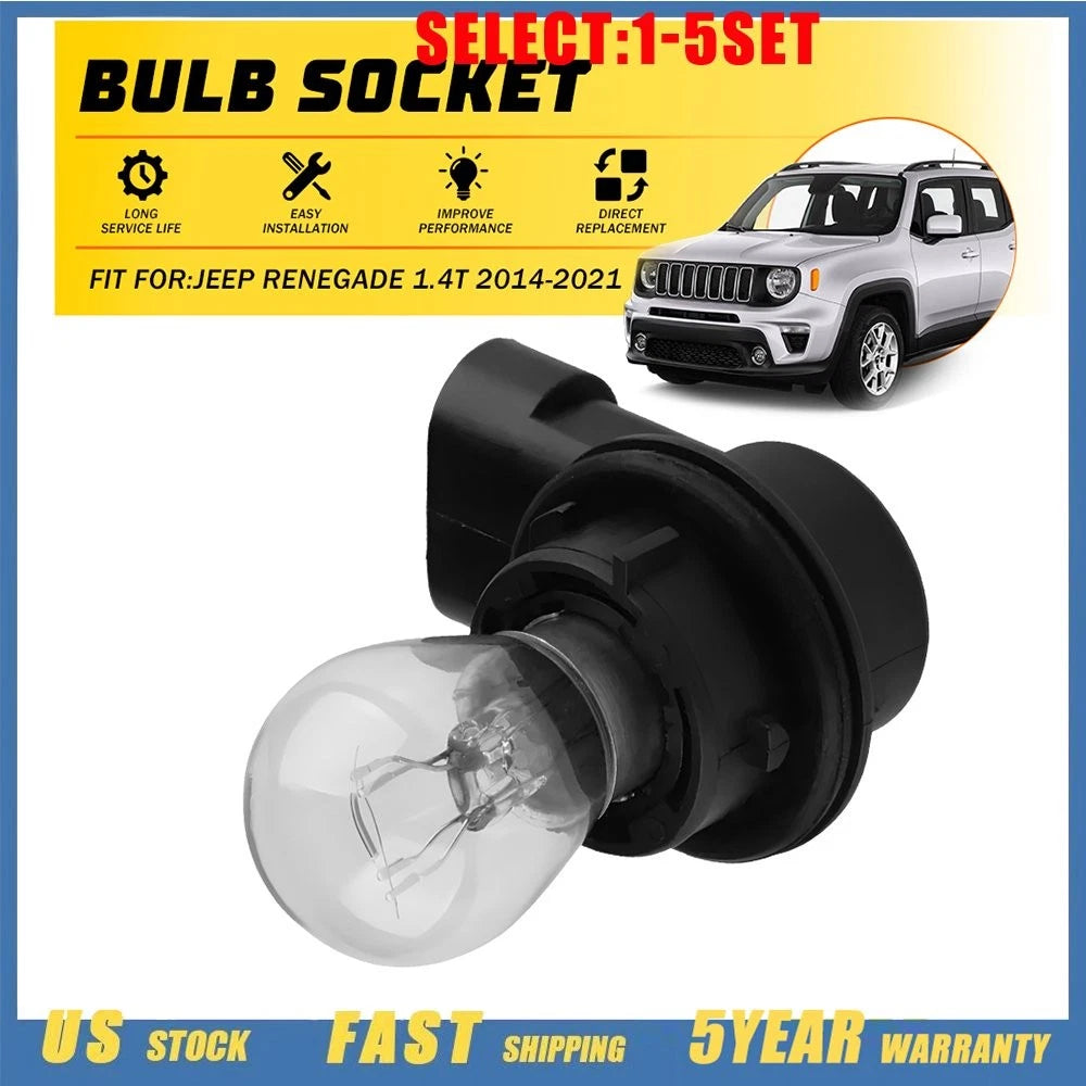 Set of 1 DRL Daytime Running Light Bulb with Socket for Jeep Renegade (2015–2023)