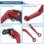 Long Brake Clutch Levers for Honda CB919 (2002–2007) Red 1 Pair