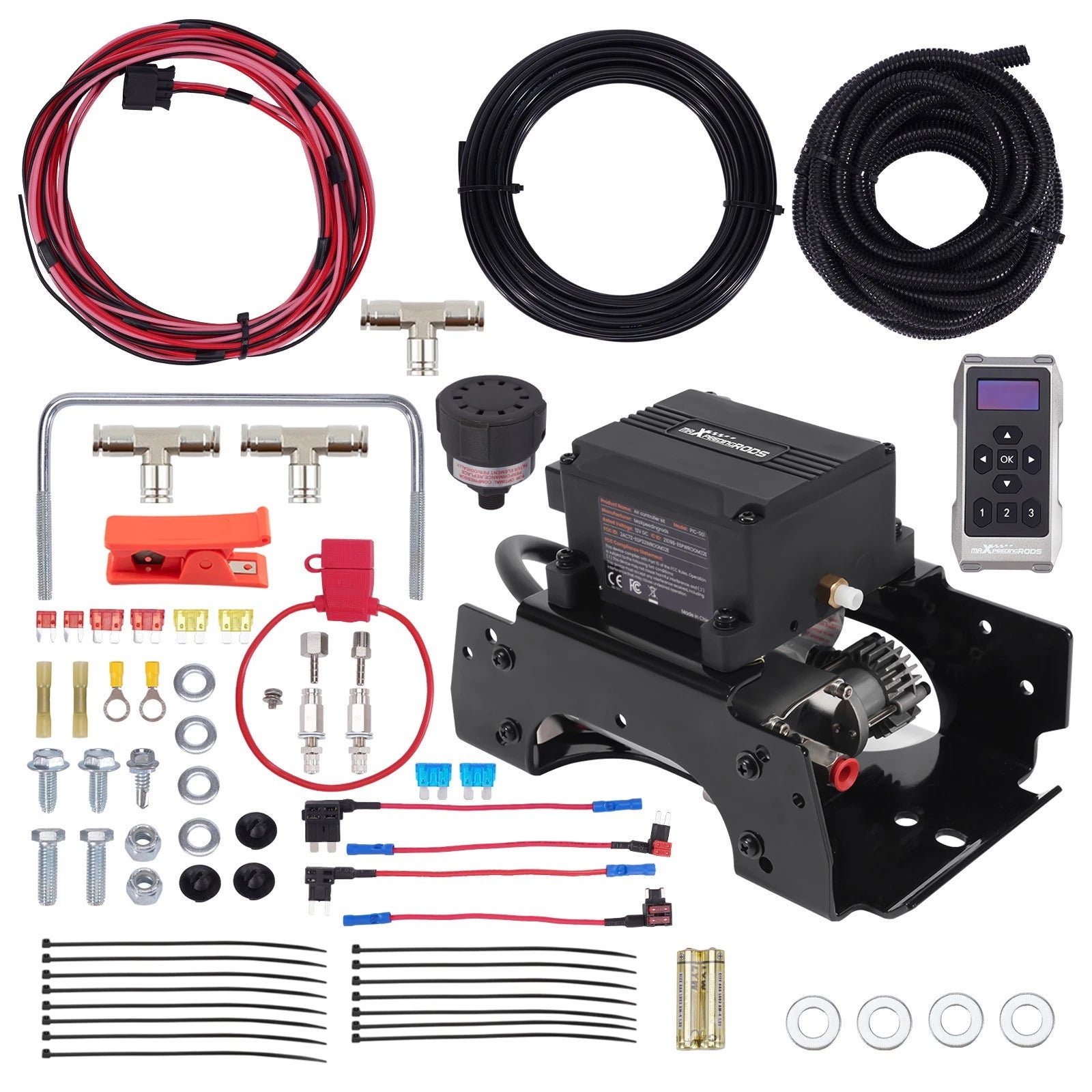 Wireless On Board Air Shock Compressor Kit for Ford F150 F250 F350 (2004–2023)