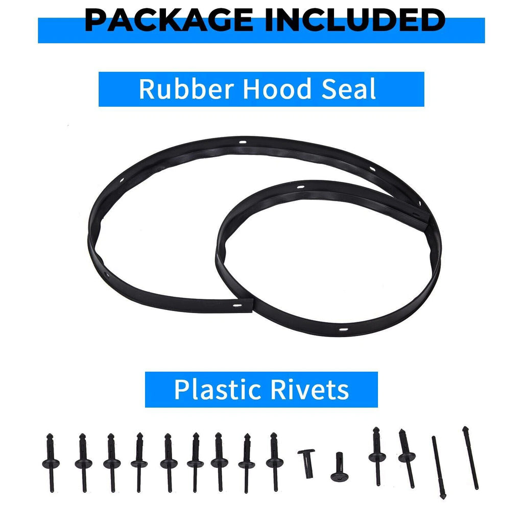 Front Bumper Hood Weatherstrip Seal for Dodge Challenger (2008–2022) w/ Rivets