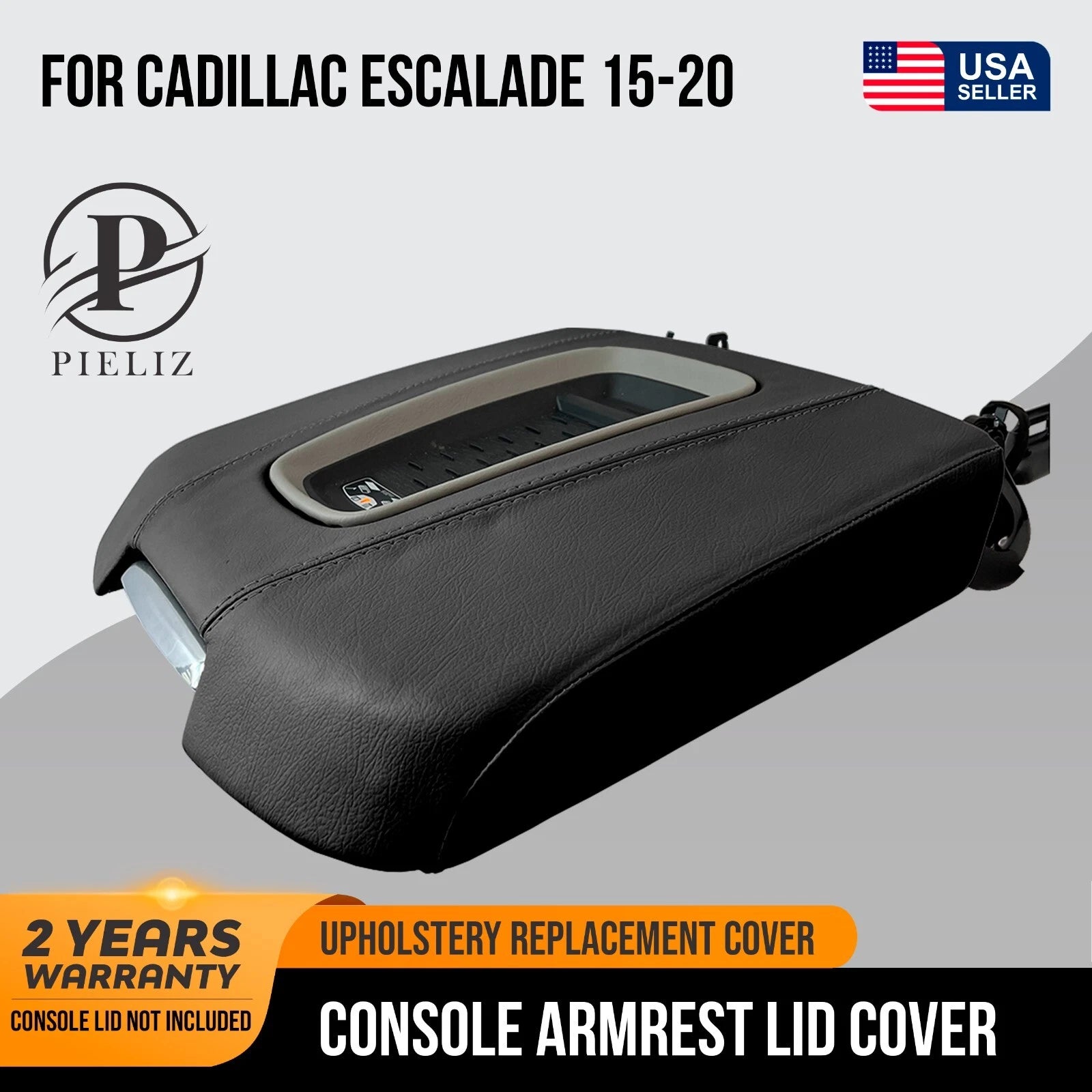 Leather Console Armrest Cover for Cadillac Escalade (2015–2020)