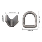 Set of 6 Heavy Duty Weld-On Forged D Rings 3/8 Inch 5000 Lbs Strength