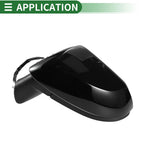 Left Side Door Mirror for Toyota Corolla (Manual Folding, Gloss Black)