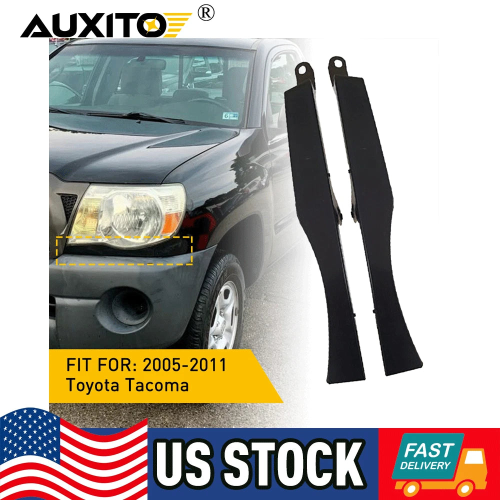 Set of 2 Headlight Filler Trim Panels for Toyota Tacoma (2005–2011)