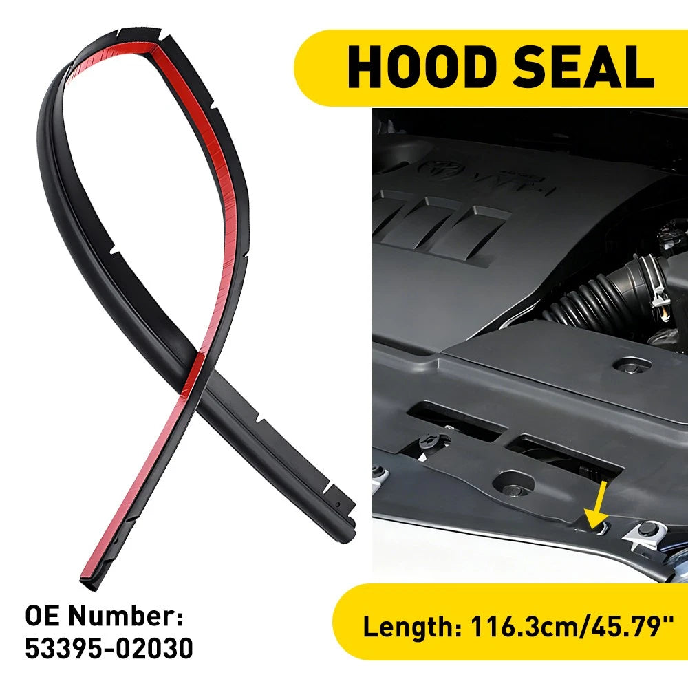 Front Hood Rubber Sealing Strip for Toyota Corolla (2007–2013) OEM 53395-02030