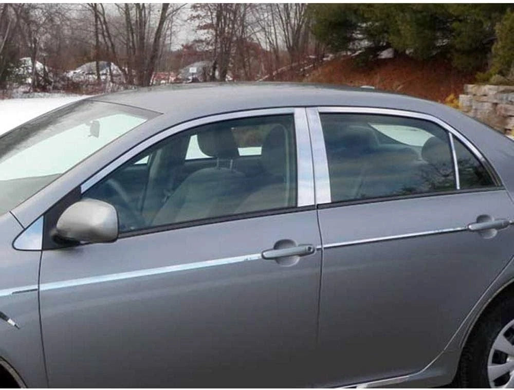 12p Luxury FX Chrome Window Package (w/Posts) for 2009-2013 Toyota Corolla