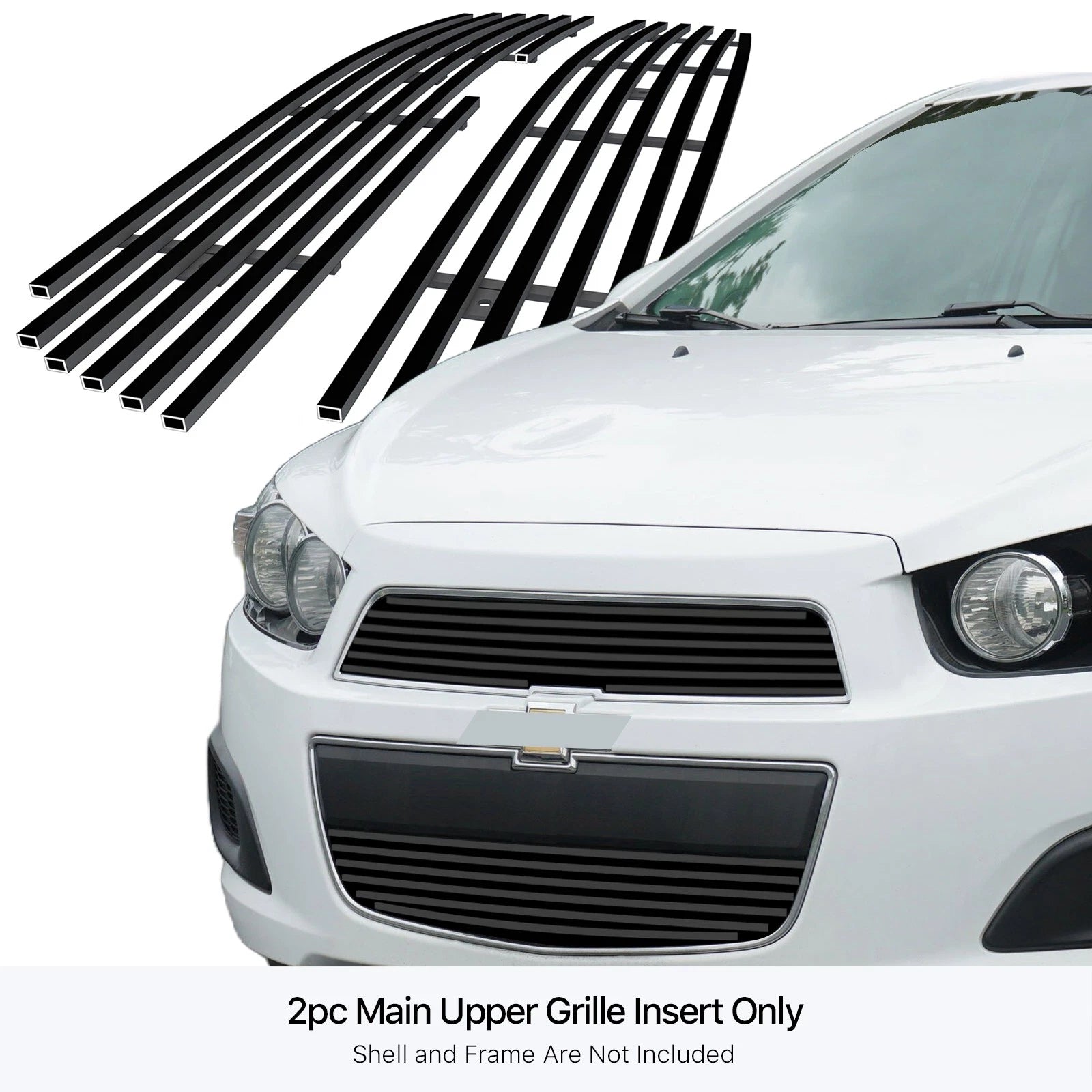 Stainless Steel Black Billet Grille Insert for Chevy Sonic (2012-2016)