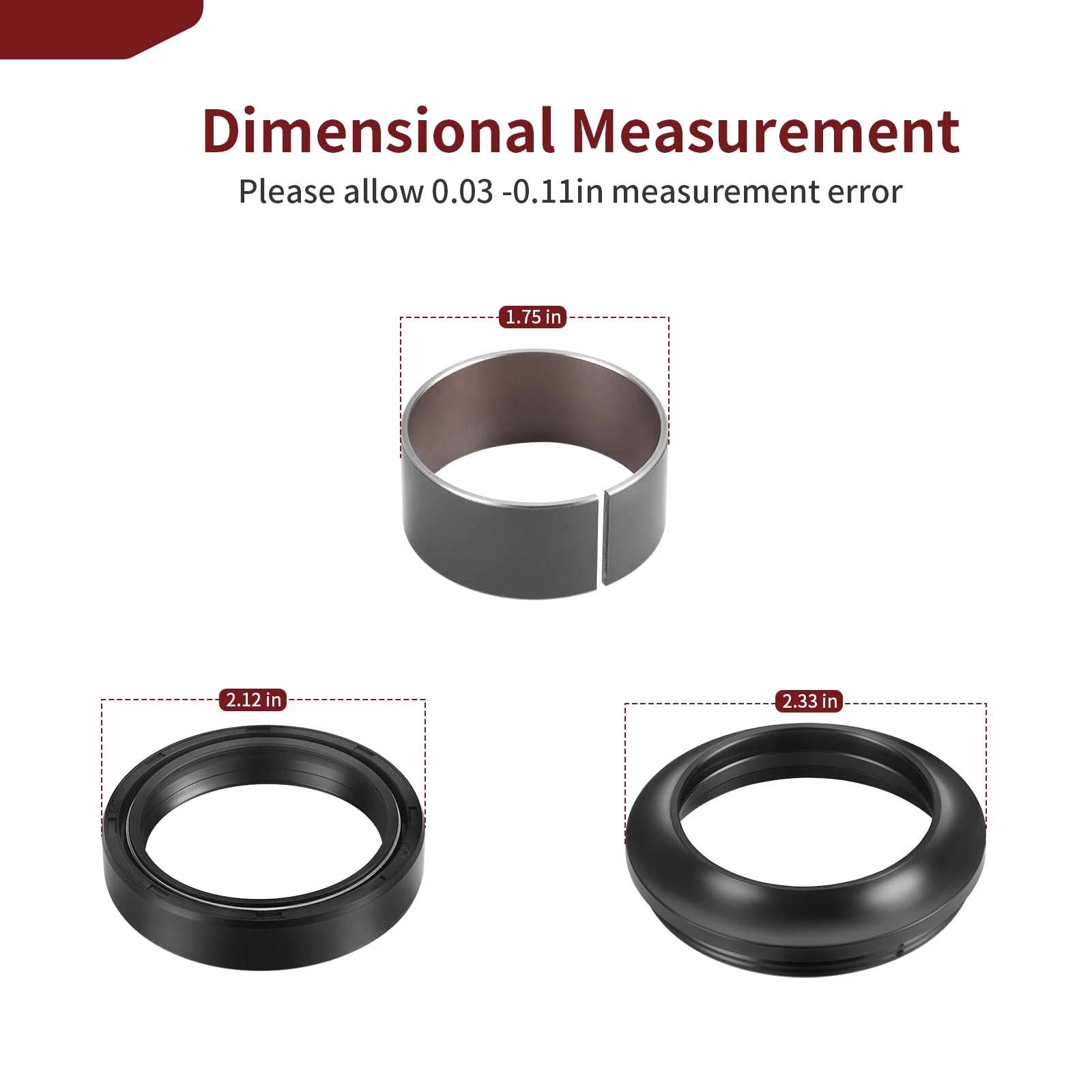 Front Fork Bushing Dust Seal O-Ring Kit for Suzuki GSX-R1000 (2009–2024)