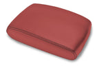 Leather Console Lid Armrest Cover for Infiniti FX35 (2009–2012) Red Black Stitch