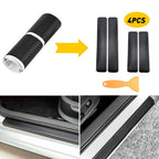 Set of 4 Rubber Door Sill Scuff Panel Covers for Car Accessories