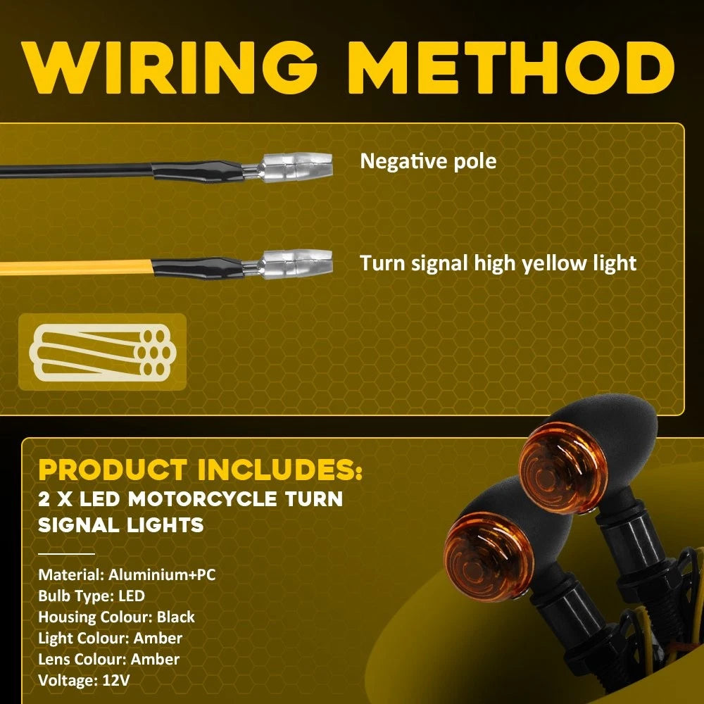 2X Motorcycle Turn Signal Lights for EPY