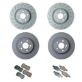 Set of 4 Disc Brake Rotors & Akebono Euro Pads for W221 S550 S600 (2007–2013)