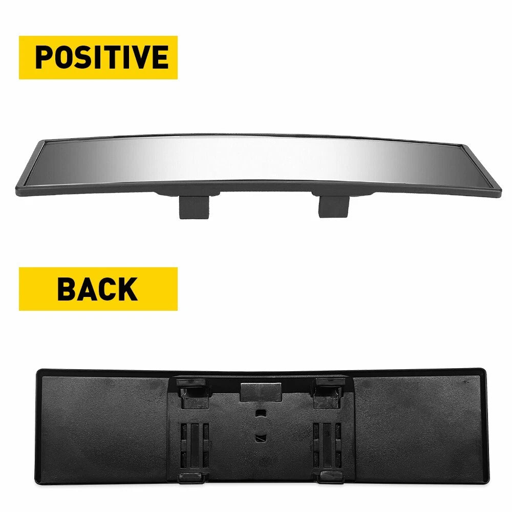 Wide Angle Convex Interior Rear View Mirror for Universal Fit (270MM)