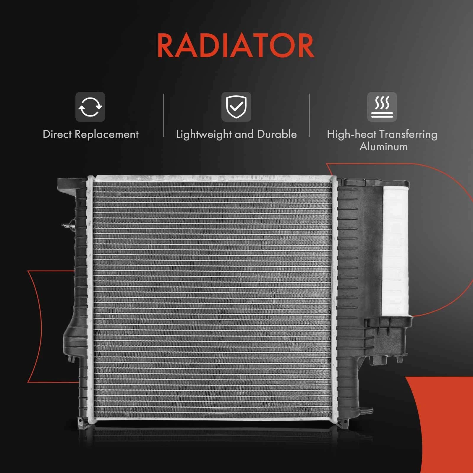 2X Radiator & AC Condenser Cooling Kit for BMW 318i 1991–1998